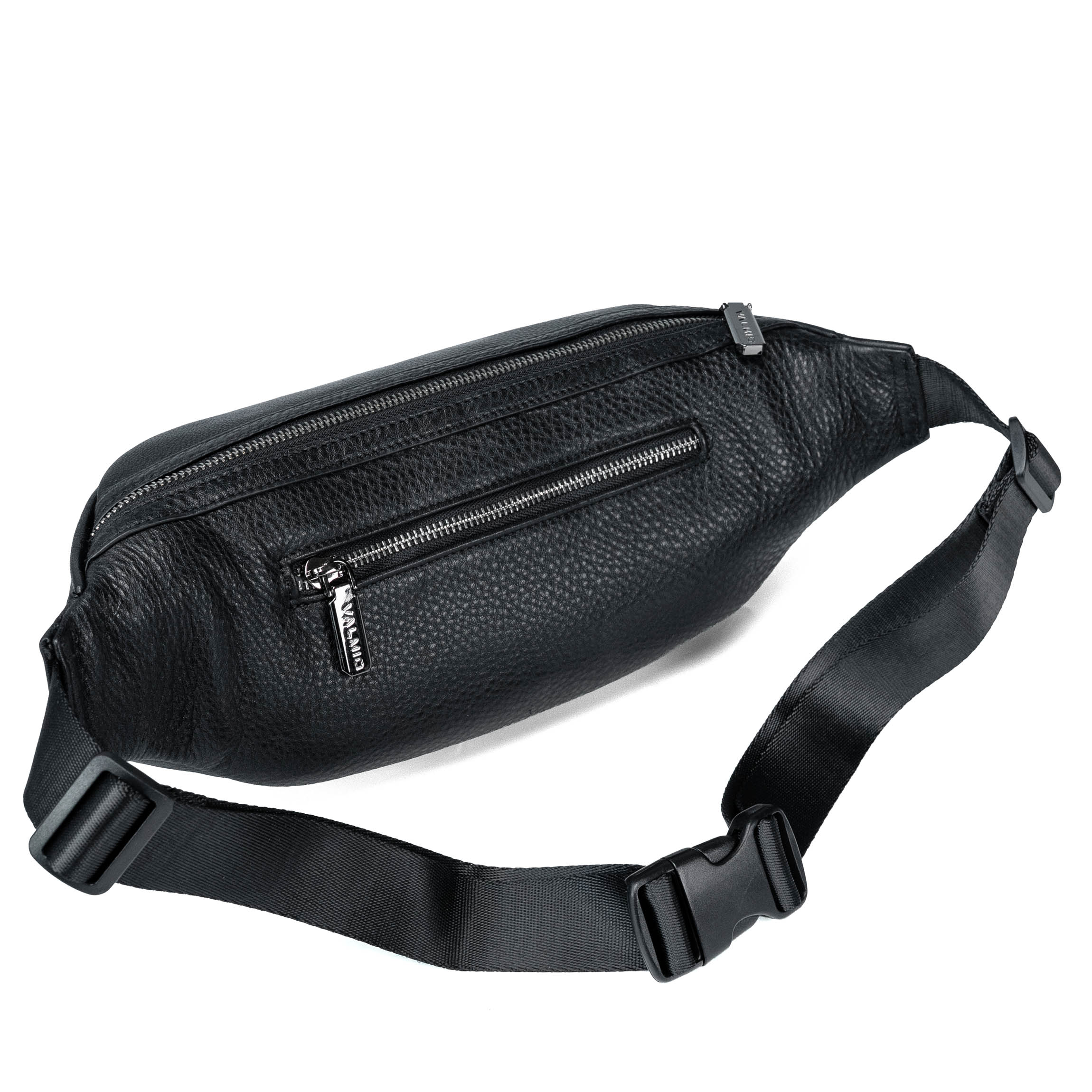 Valmio Base men's leather waist bag - black