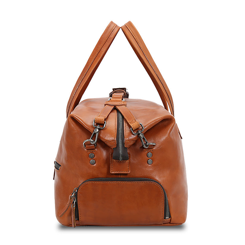 Braune Leder-Reisetasche Valmio Belmont