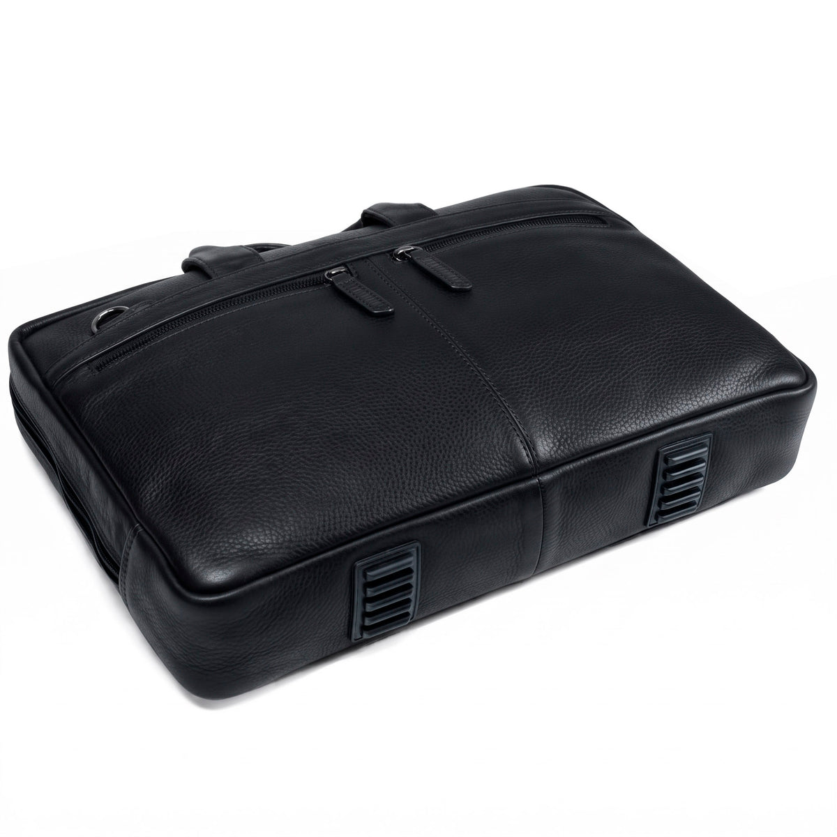 Valmio Lids Laptoptasche aus Vollnarbenleder in Schwarz für Herren