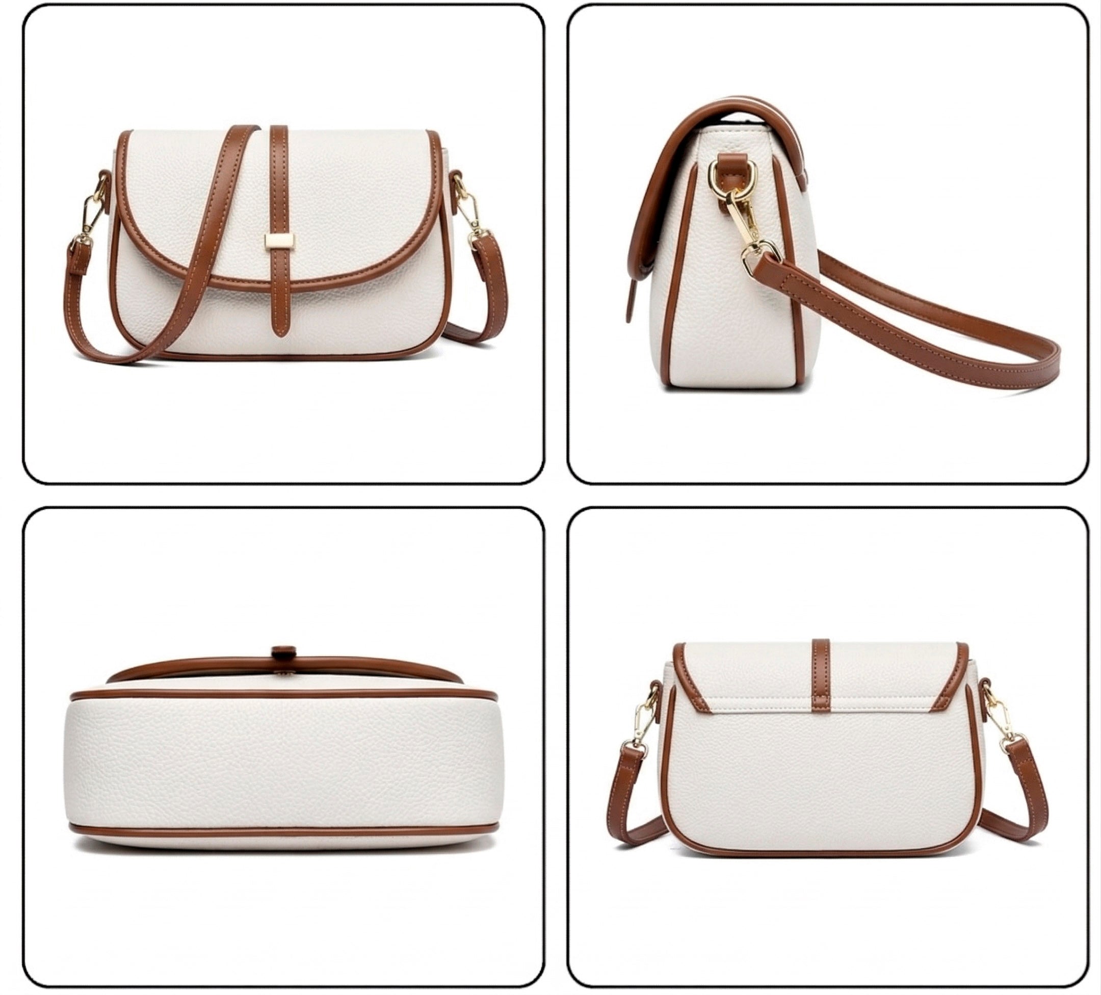 Valmio Valina Leather Women's Bag - White