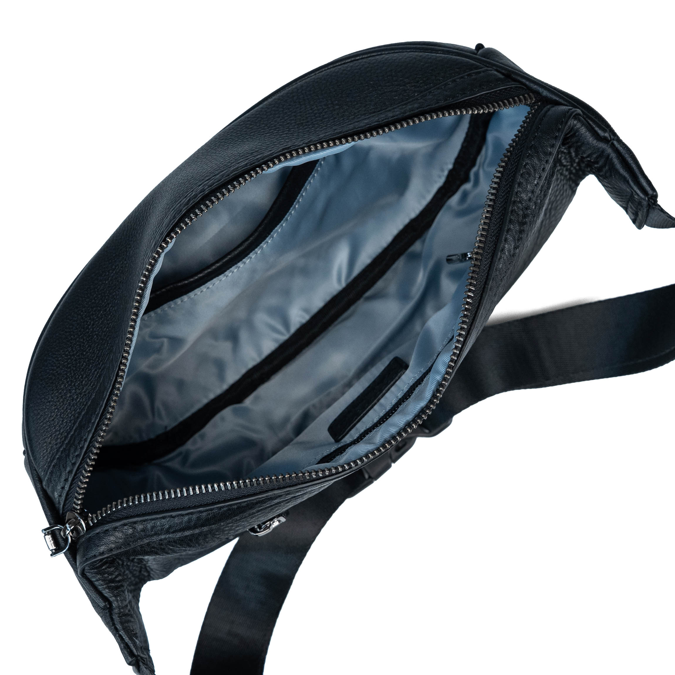 Valmio Base men's leather waist bag - black