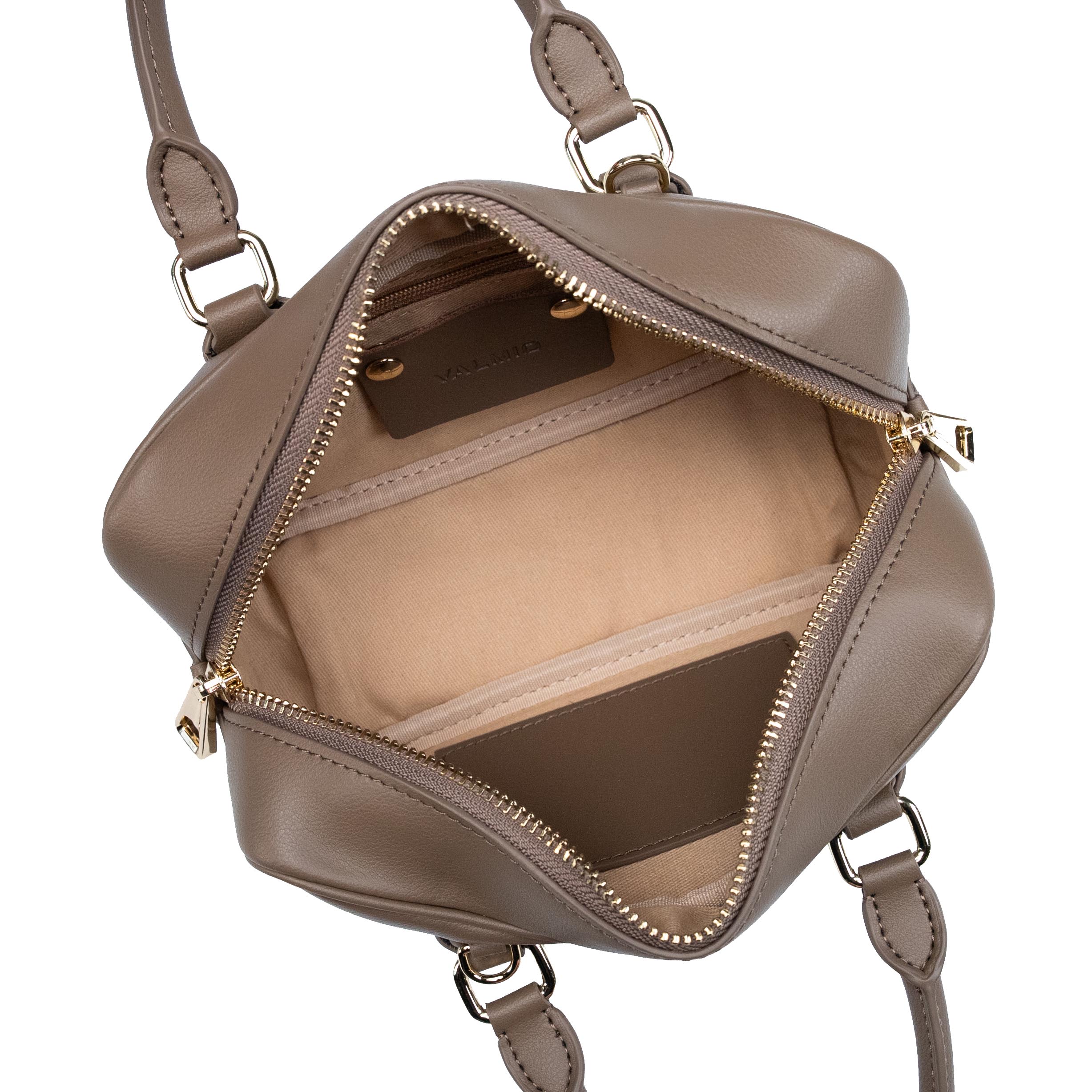 Valmio Perina leather women's handbag BEIGE