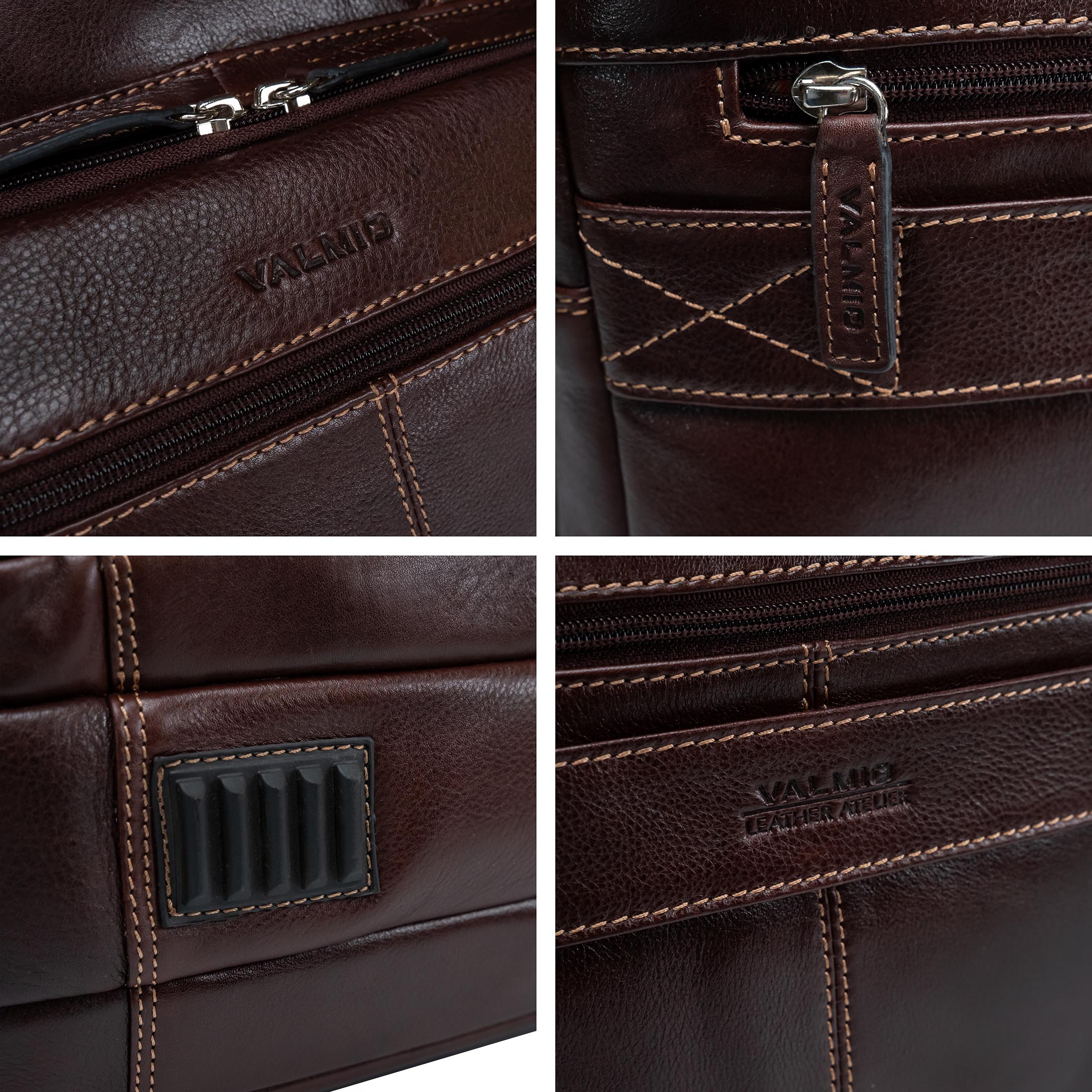 Valmio Vigo Genuine Leather Bag Brown
