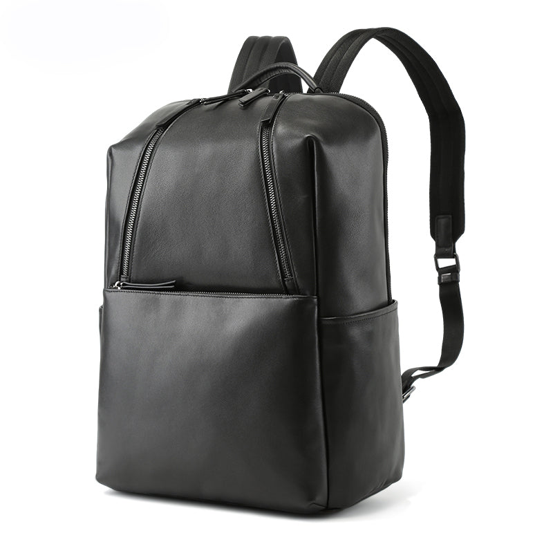 Leather Backpack Valmio Astor – Black