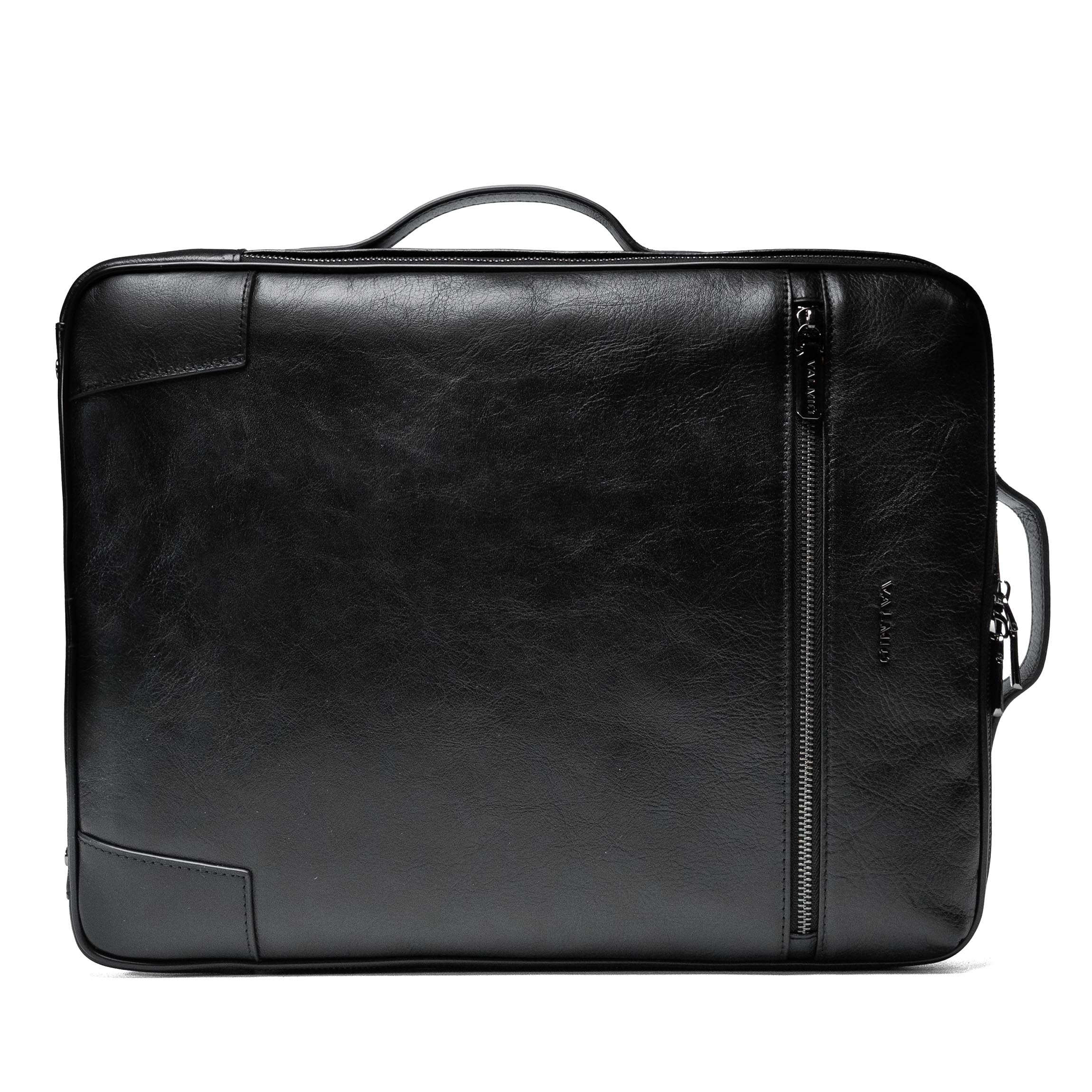 Luxury Leather Backpack-Bag Valmio Ardent - black