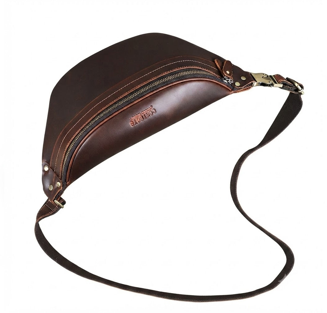 Men's Leather Belt Bag Crost