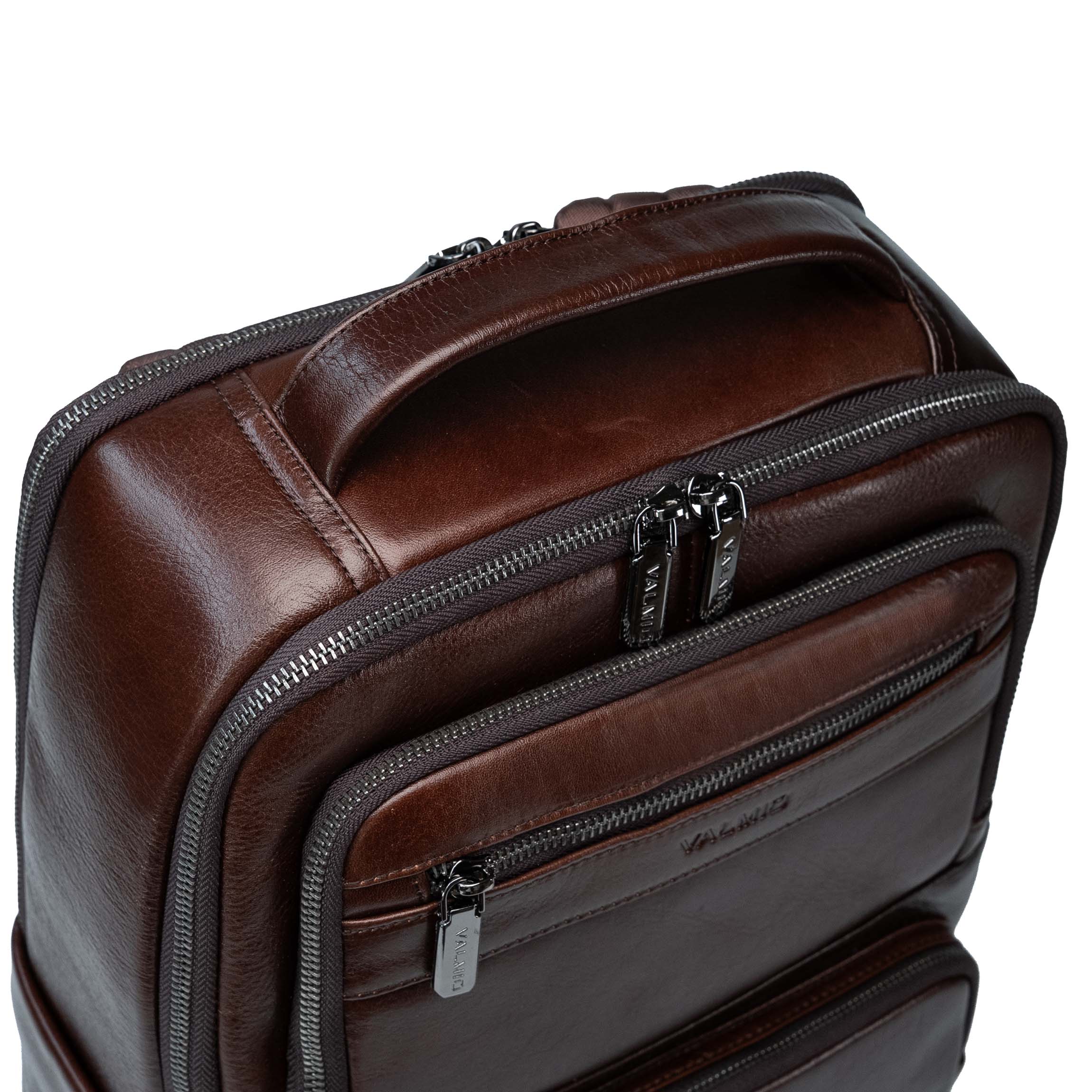Valmio Kordon luxuriöser Leder-Rucksack - braun