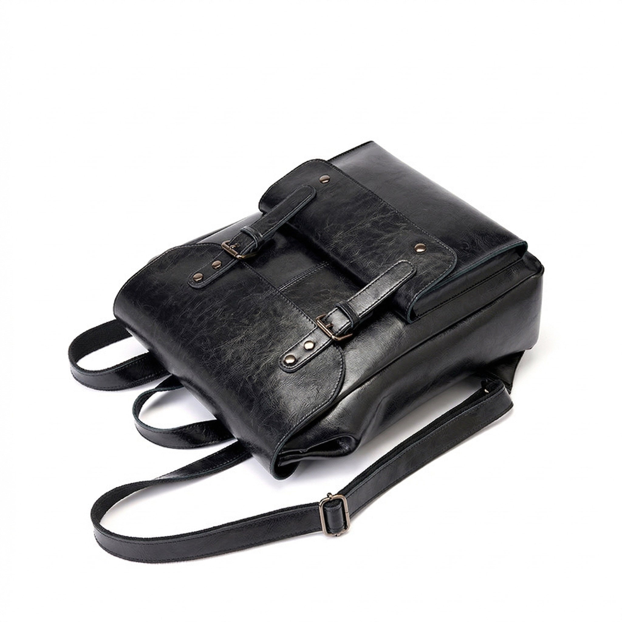Valmio Nelora Leather Women's Backpack - Black