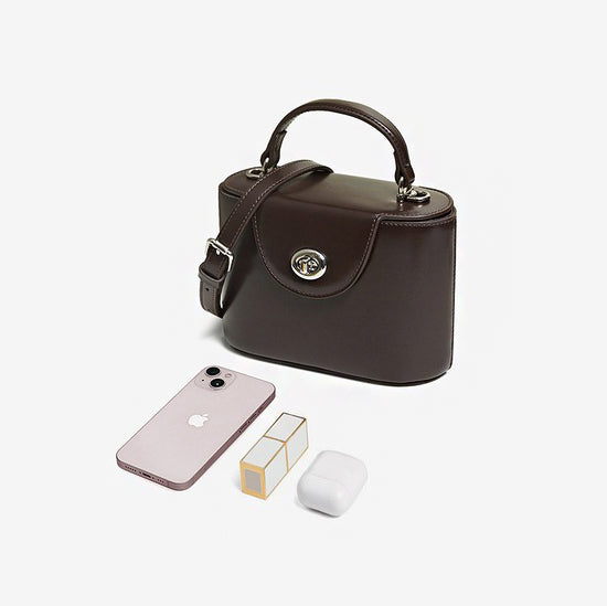 Valmio Dinora Leder Damenhandtasche - Dunkelbraun