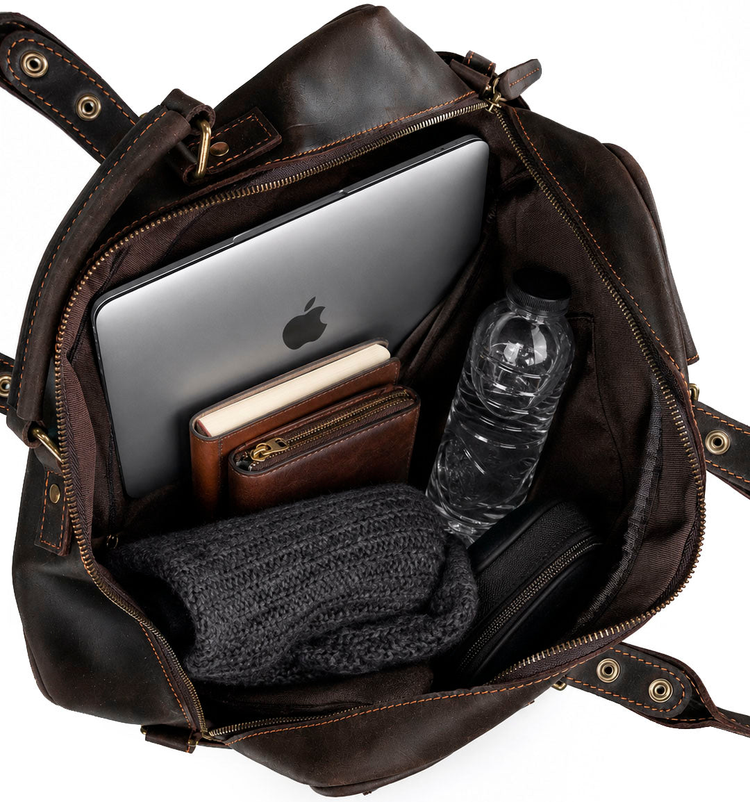 Leather Briefcase Valmio Kensington – Dark Brown