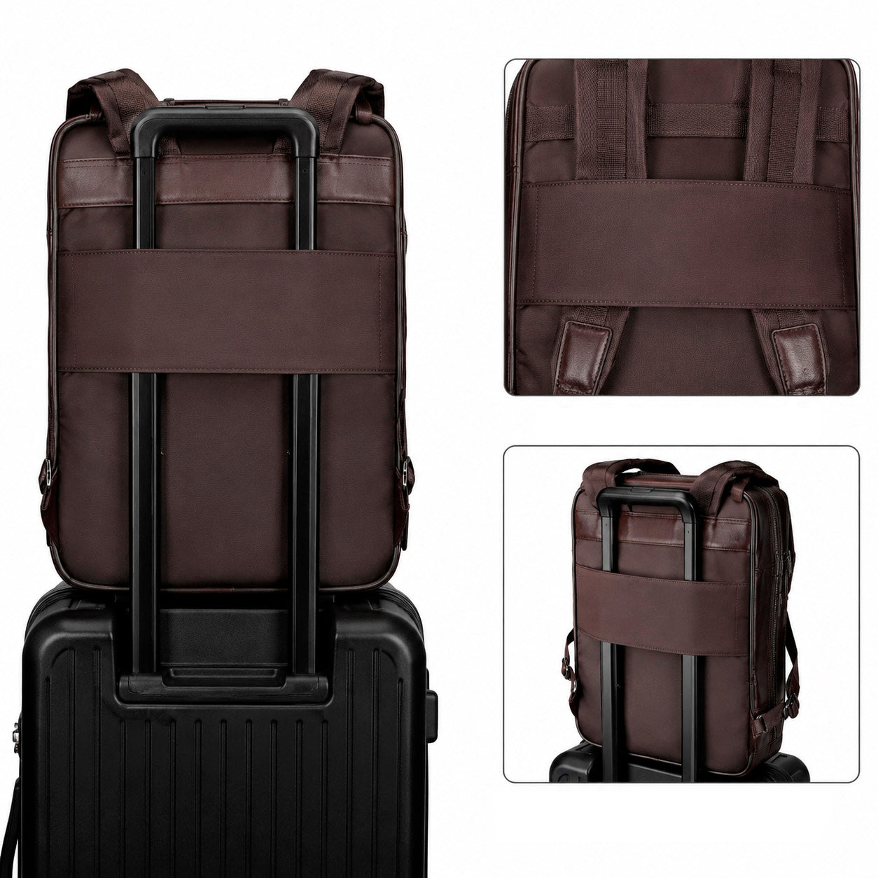 Valmio Ravenor men's leather backpack - brown
