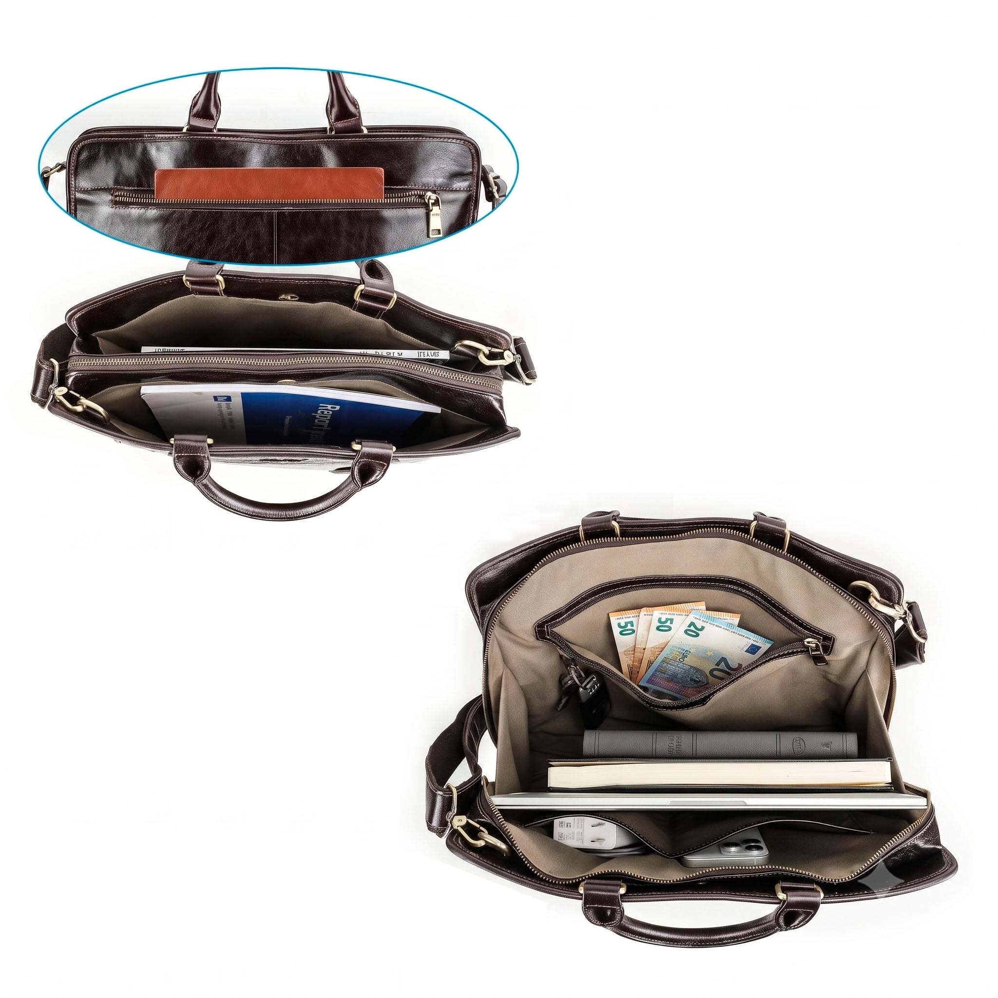 Lendon Leder-Laptoptasche