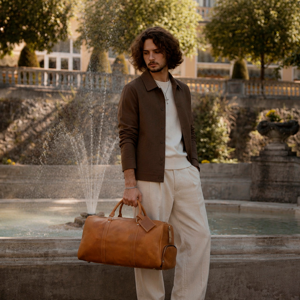 Valmio Boston Brown Travel Bag