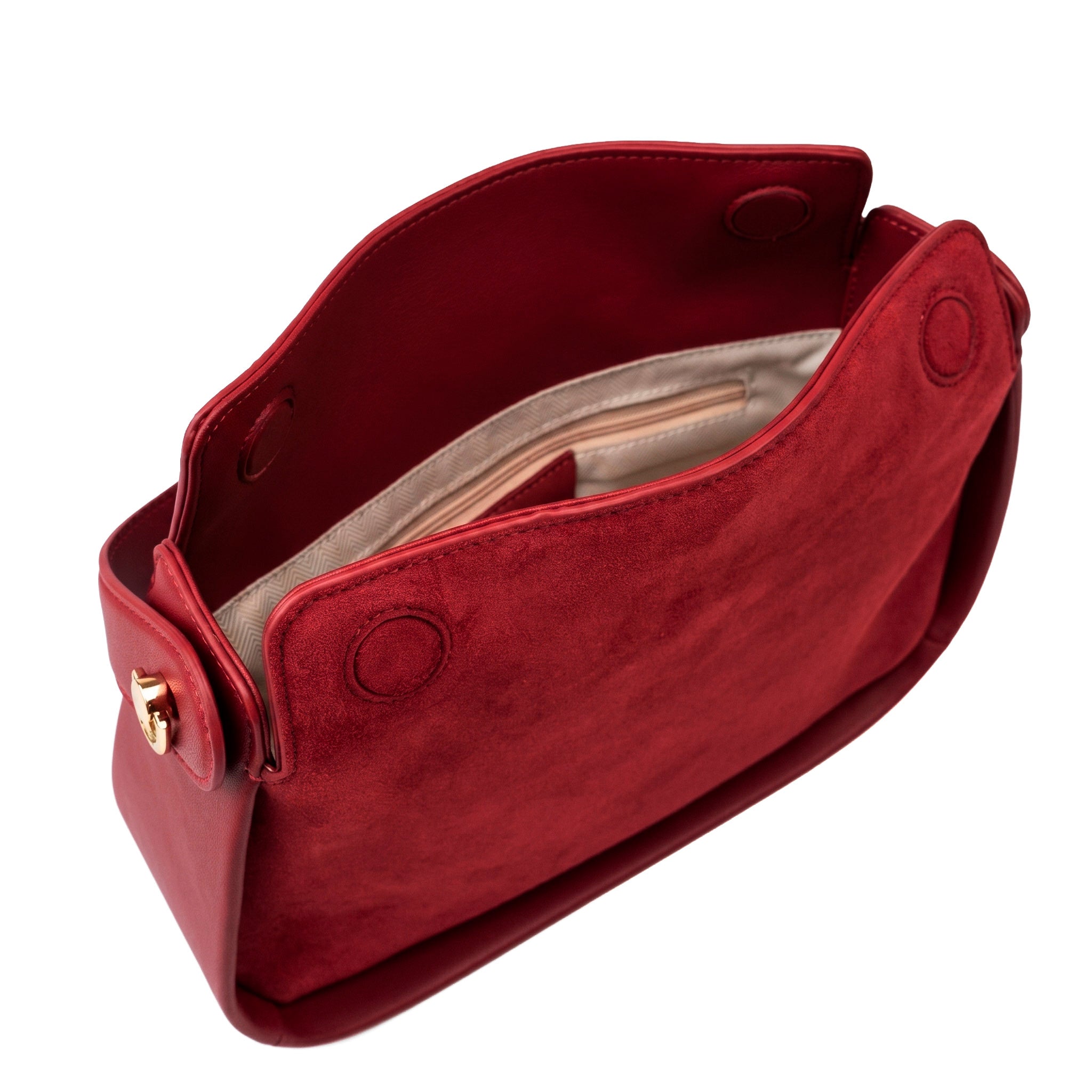 Valmio Nerissa leather women's handbag - red